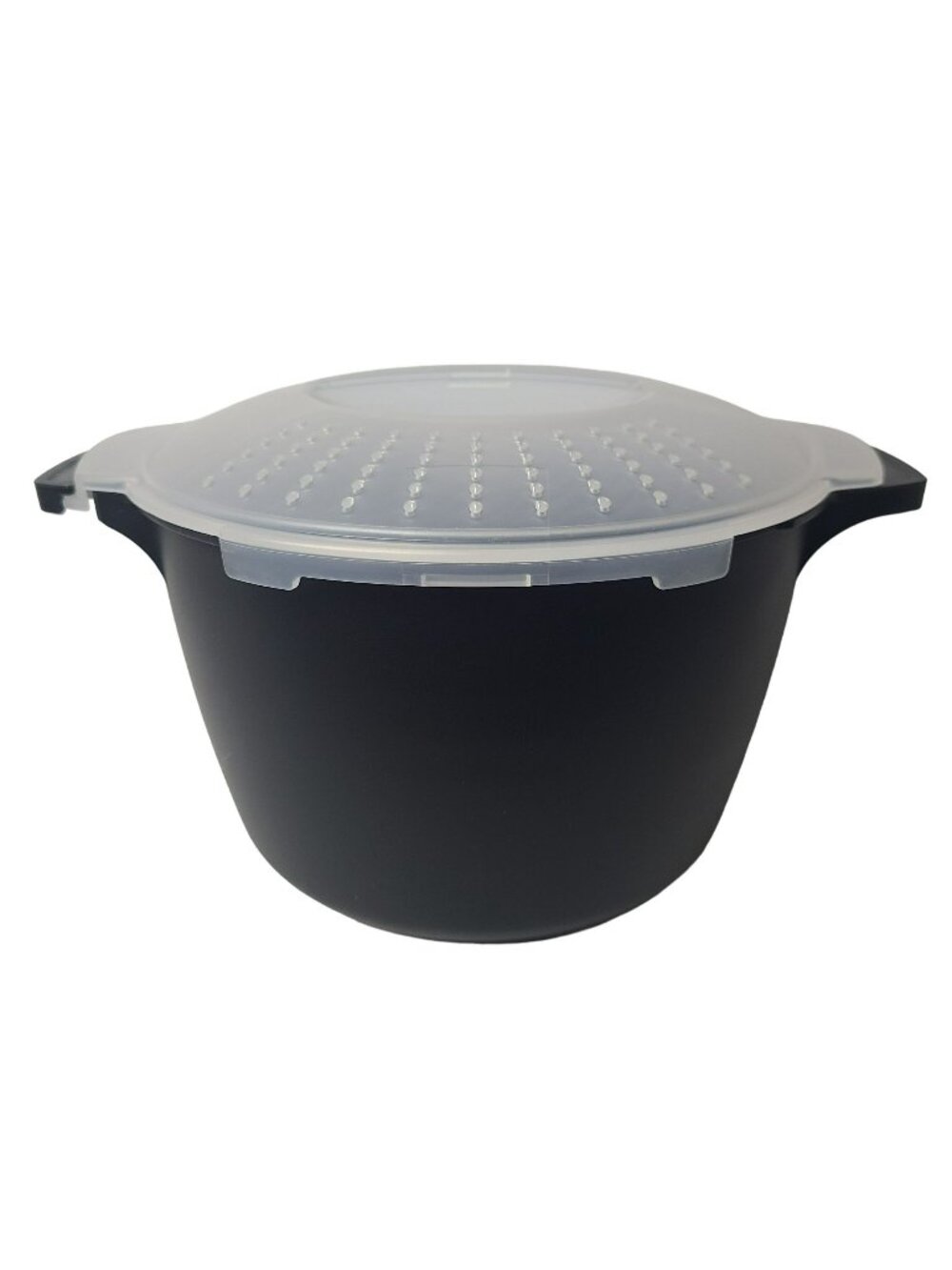 Pampered Chef Large 2 Qt Micro Cooker for Microwave Steamer With Strainer Lid